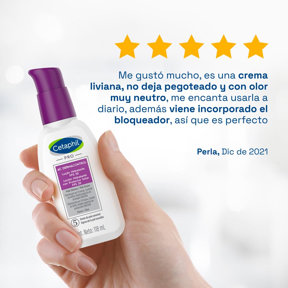 CETAPHIL PRO AC Dermacontrol 1 pz 118 ml Efecto Calmante y Seborregulador Recomendada por Dermatólogos para Piel Sensible, 051 kilograms, 118 mililitro, 1