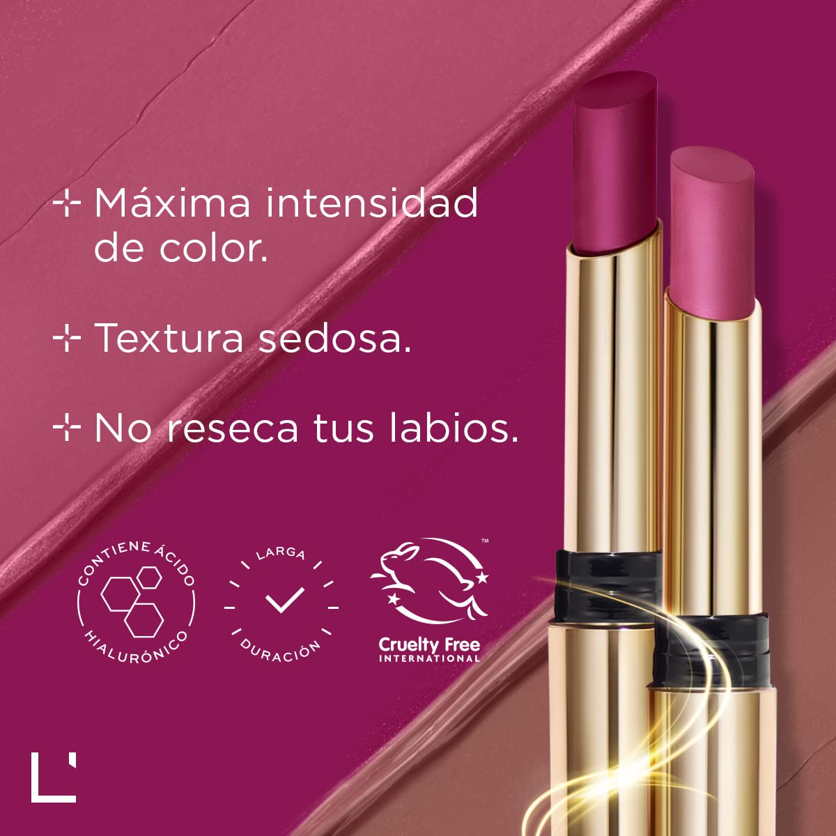 L'BEL - Infini Lápiz Labial Hidratante de Larga Duración con Ácido Hialurónico - Tono Cinnamon Glow
