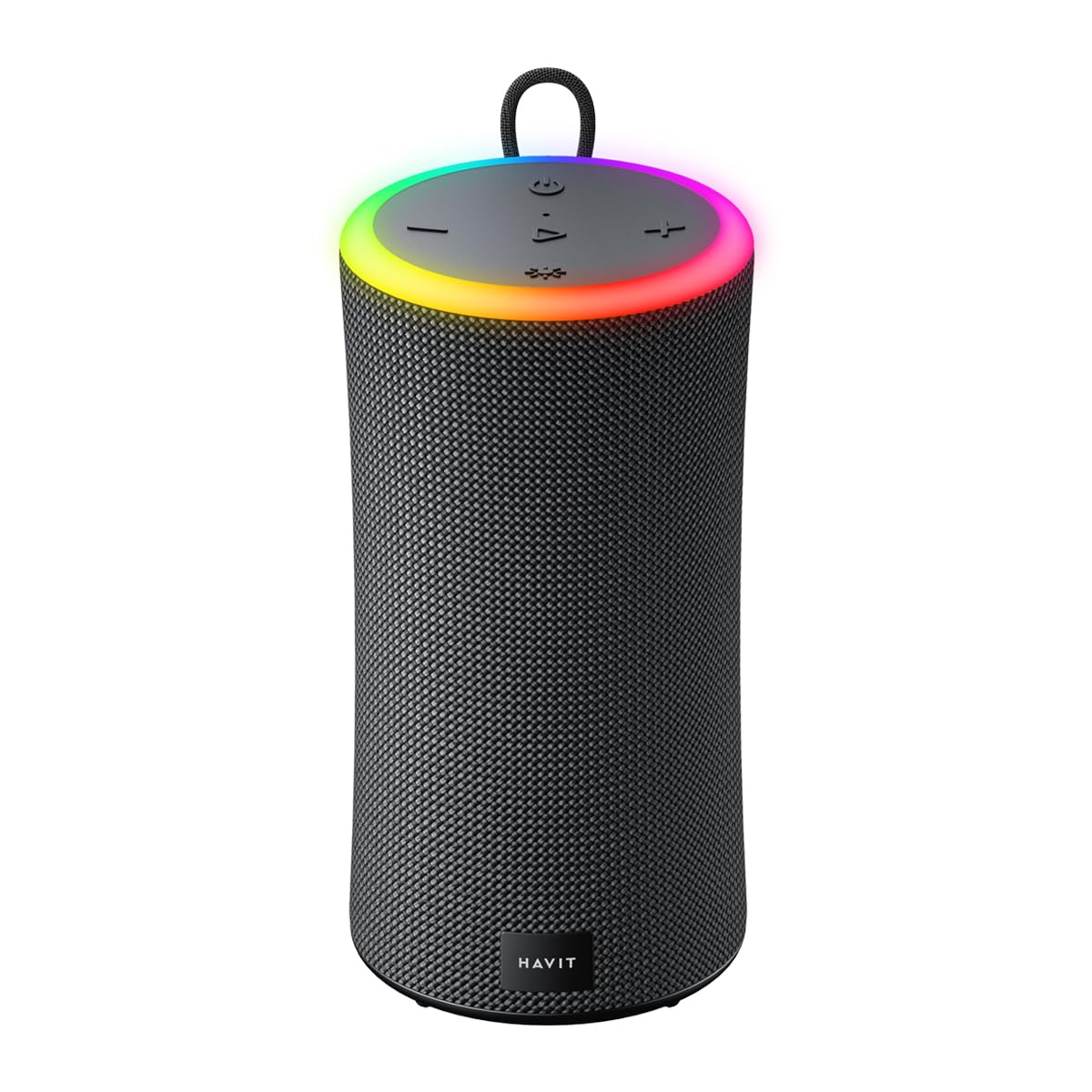 Altavoz Bluetooth Havit Negro Impermeable con Luces RGB y Sonido Estéreo