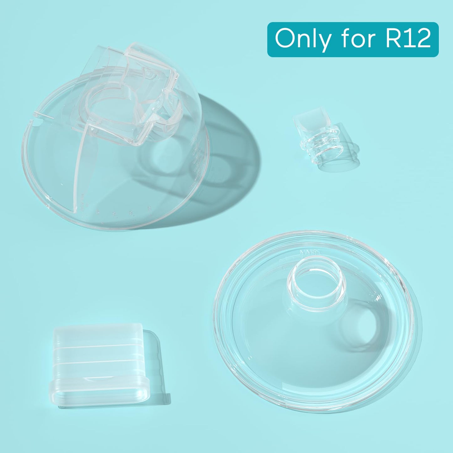 Paruu P10 Juego Completo de Taza Colectora, Piezas Originales de Extractor de Leche, Accesorios de Reemplazo para Extractor de Leche Portátil, 1 Juego