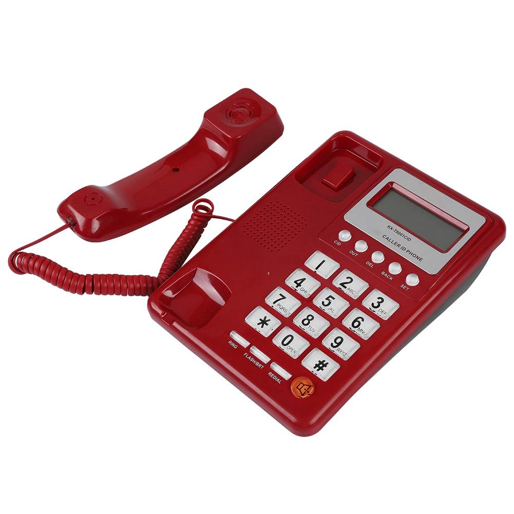 Teléfono con Cable,para Hogar/Hotel/Oficina,Telefono Alámbrico,con Altavoz, Dual FSK/DTMFI,dentificador de Llamadas,Marcación Rapidamente,Función de Almacenamiento de