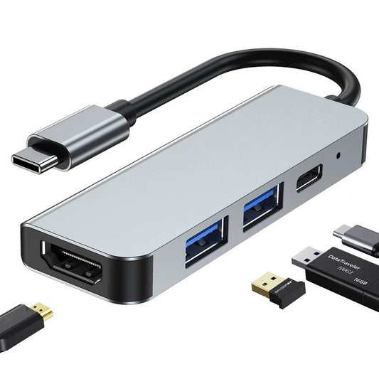 Adaptador USB C WULAR Multipuerto Hub 4 en 1 a HDMI 4K Compatible con MacBook Pro, MacBook Air M1 M2, DELL y Más Dispositivos Tipo C