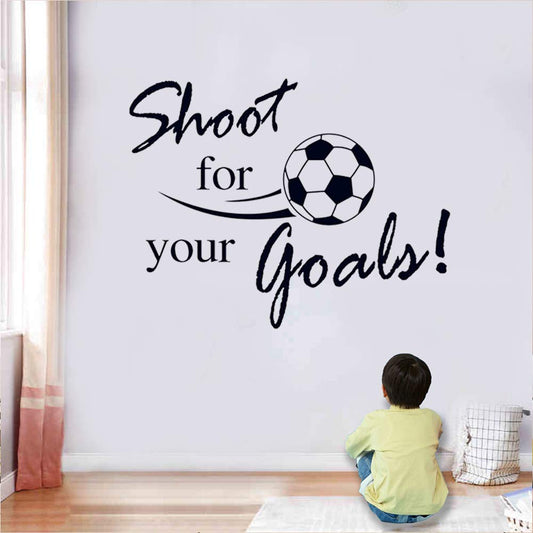 Calcomanía de Pared de Fútbol Shoot for Your Goals para Habitación Infantil