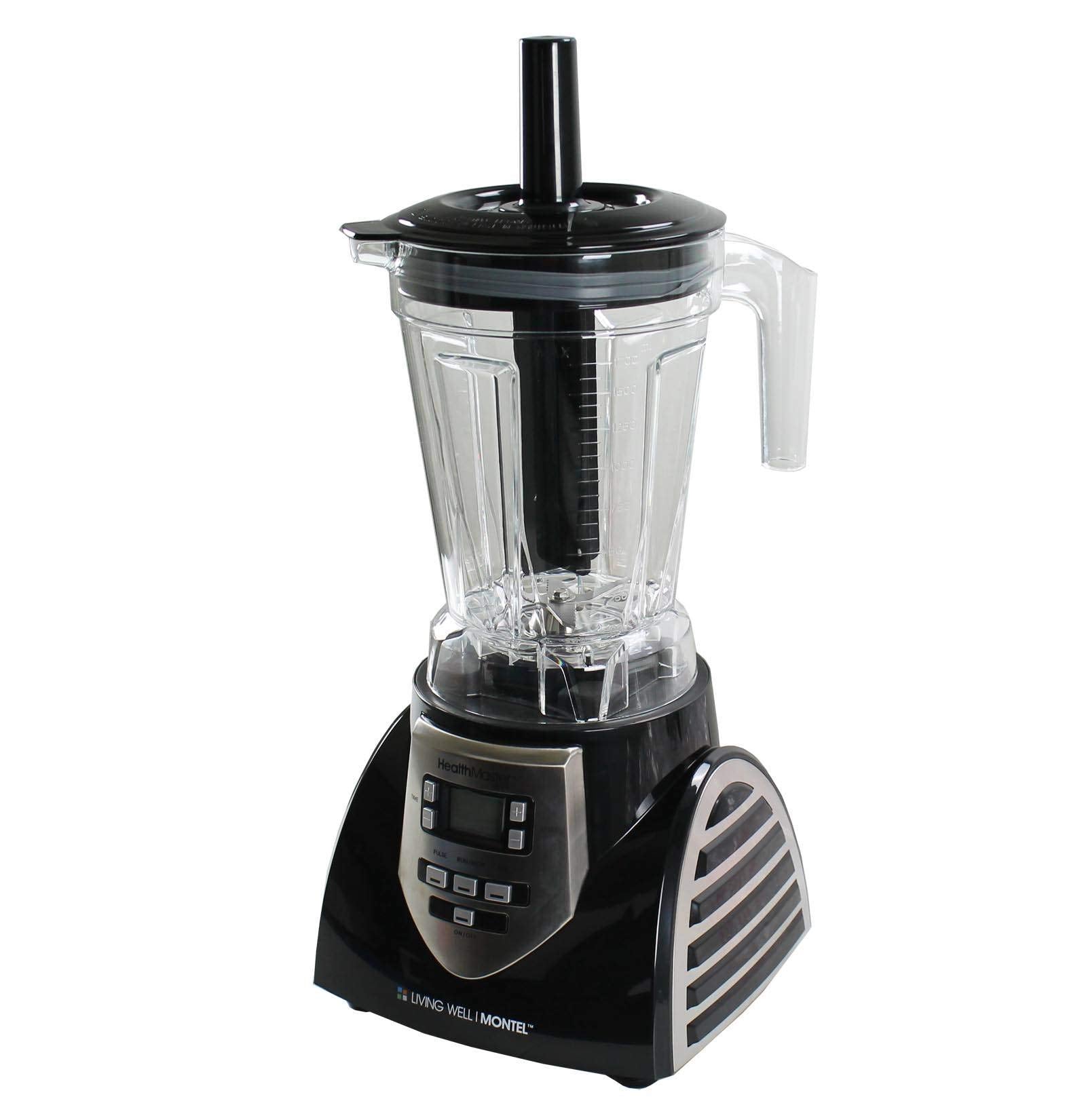 Healthmaster Elite Emulsionante de alimentos, frutas y verduras Blender by Montel williams-black & acero inoxidable