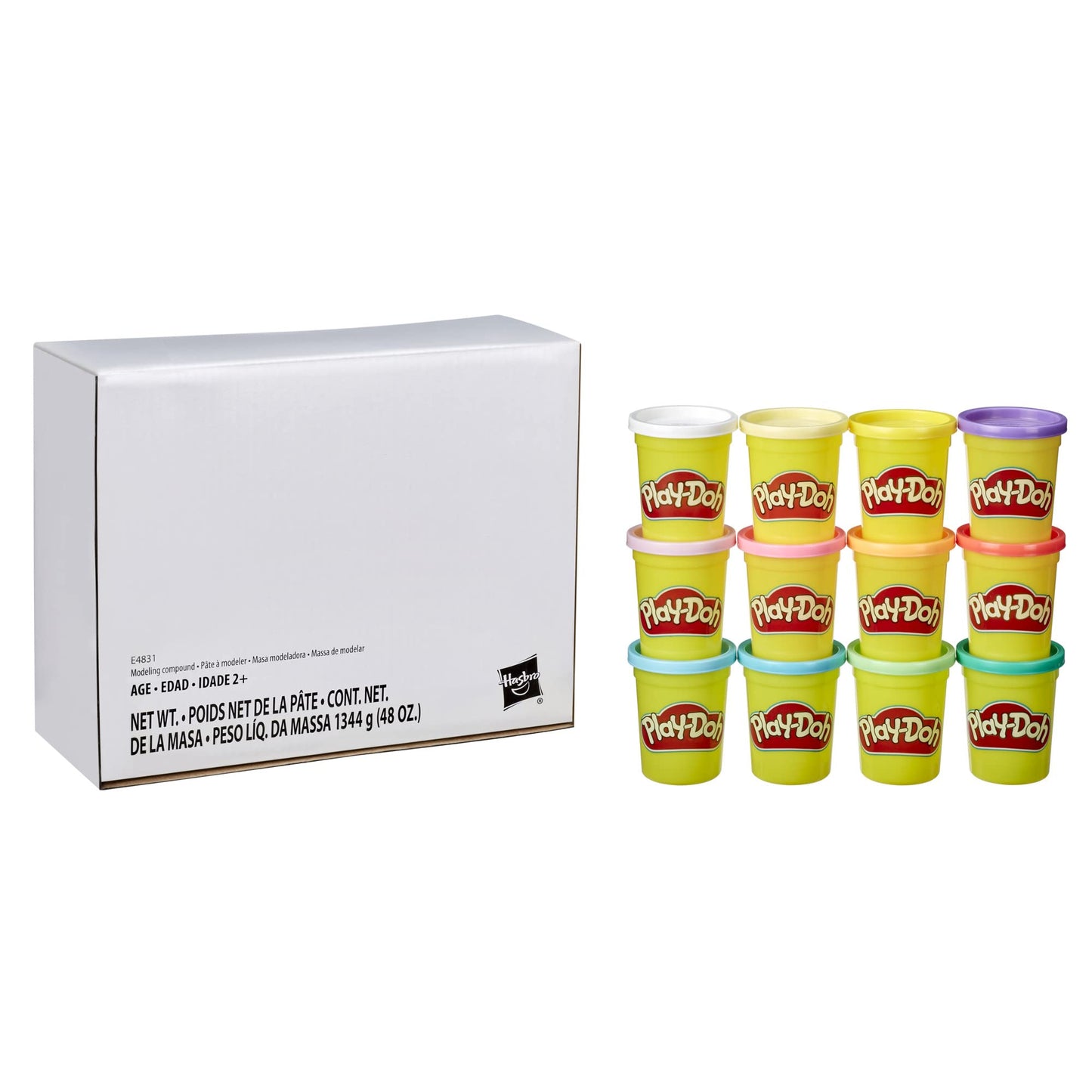 Paquete de Masa Modeladora Play Doh Colores Primaverales 12 Latas 112 Gramos No Tóxica