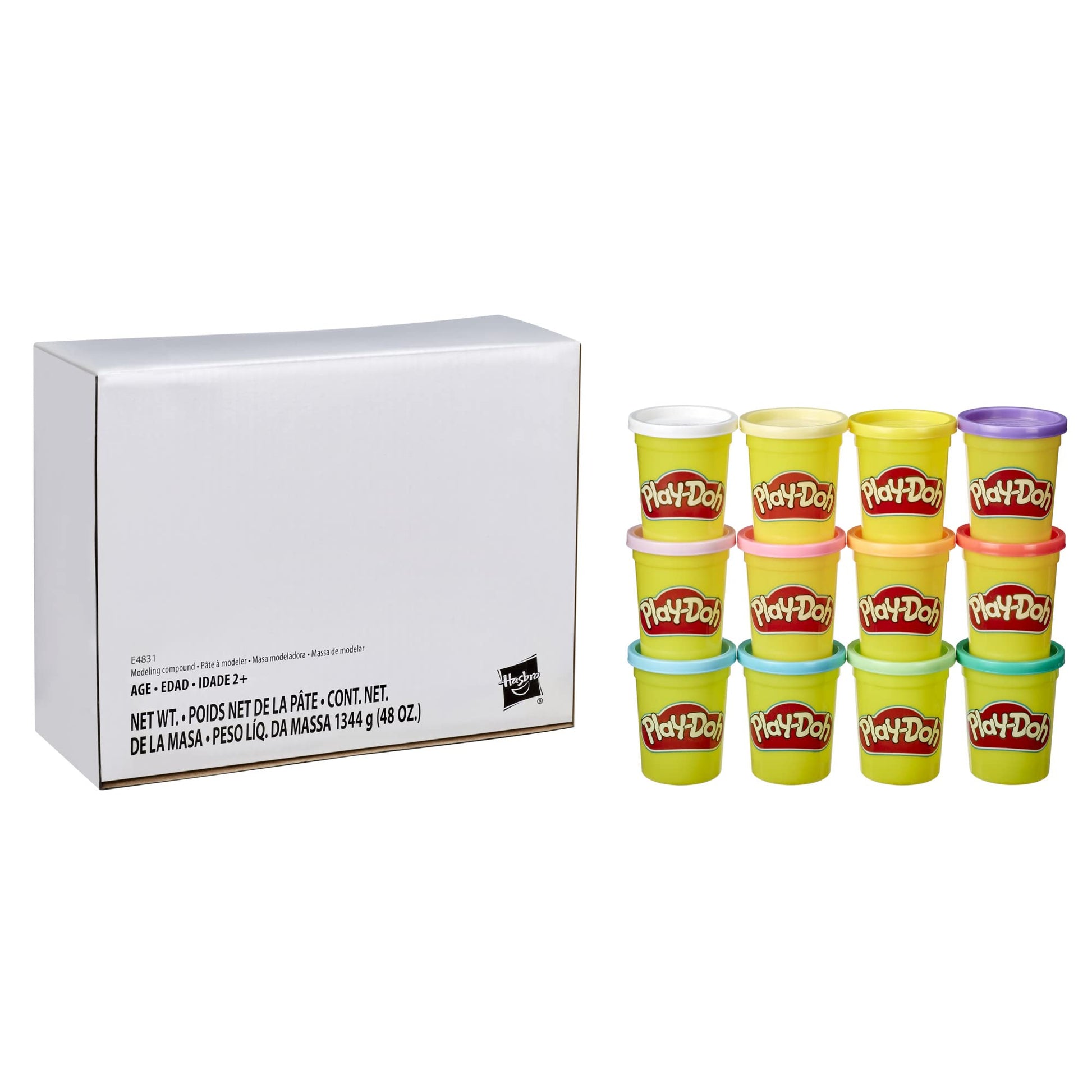 Paquete de Masa Modeladora Play Doh Colores Primaverales 12 Latas 112 Gramos No Tóxica