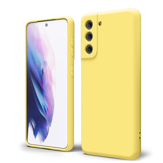 Oakxco - Funda de silicona líquida para Samsung Galaxy S21, bonita funda de gel de poliuretano termoplástico suave y fina, para mujeres y niñas, diseño estético, protector sólido mate y protector a