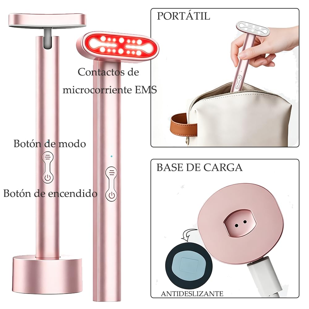 Masajeador para Rostro y Ojos, Efecto Antiarrugas para Relajar la Piel