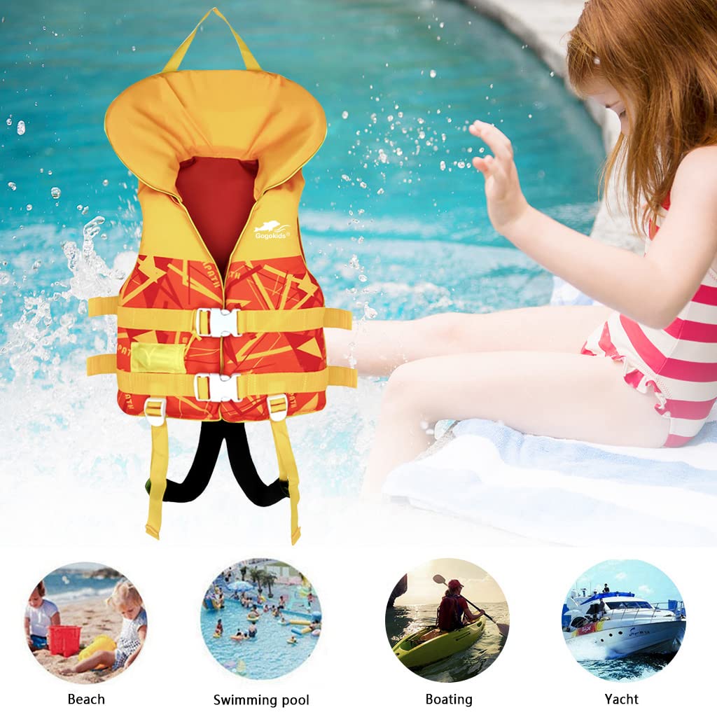 Chaleco de natación para niños, chamarra de natación para niños pequeños con correa de seguridad ajustable, ayuda de natación para niños y niñas de 24 a 75 libras