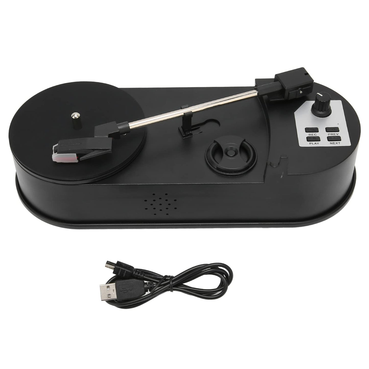 Cryfokt Tocadiscos de Vinilo, USB 2.0 Reproductor de Audio de Discos LP Conecta Y Reproduce Convertidor de Reproductores de CD MP3 Tocadiscos de Vinilo Grabación de Vinilo a MP3