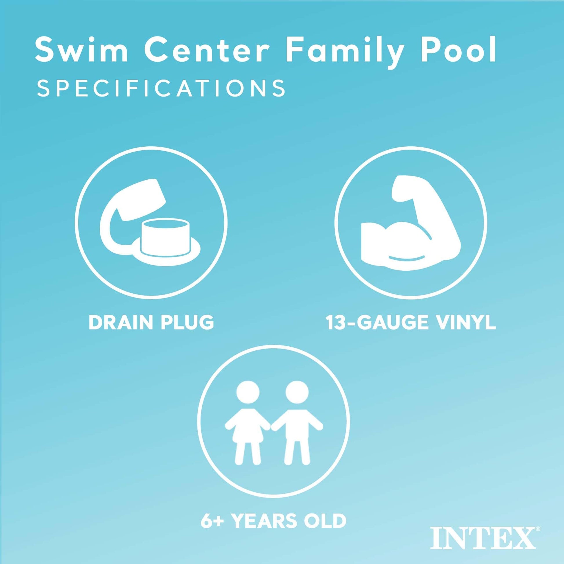 Intex 57181EP - Centro de natación Inflable para Familia: Capacidad de 159 galones, 90 x 60 x 19 Pulgadas, Color Puede Variar