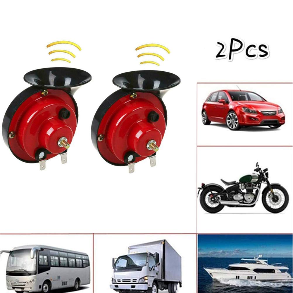 Bocina de Coche de Doble Tono, Bocina de Tren de 120 DB para Camiones, Bocina de Caracol Eléctrica de Aire, Bocina de Caracol para Motocicleta para Coche y Motocicleta (Colores variados)