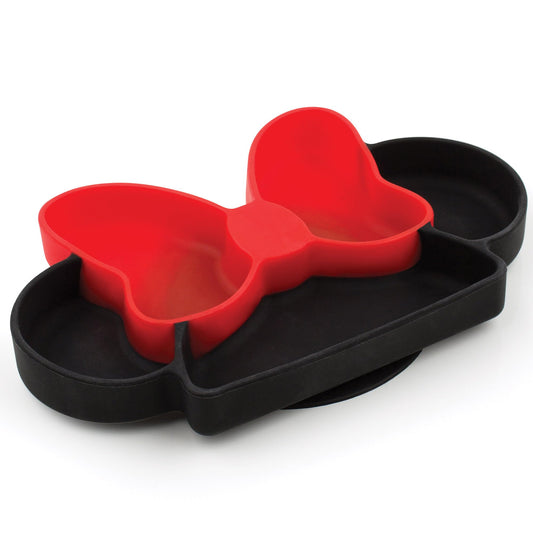 Bumkins Disney - Placa de succión para niños pequeños y bebés, Plato de Agarre de Silicona, destete LED para bebés, Suministros de alimentación para niños, Parte Inferior Adhesiva Antideslizante,