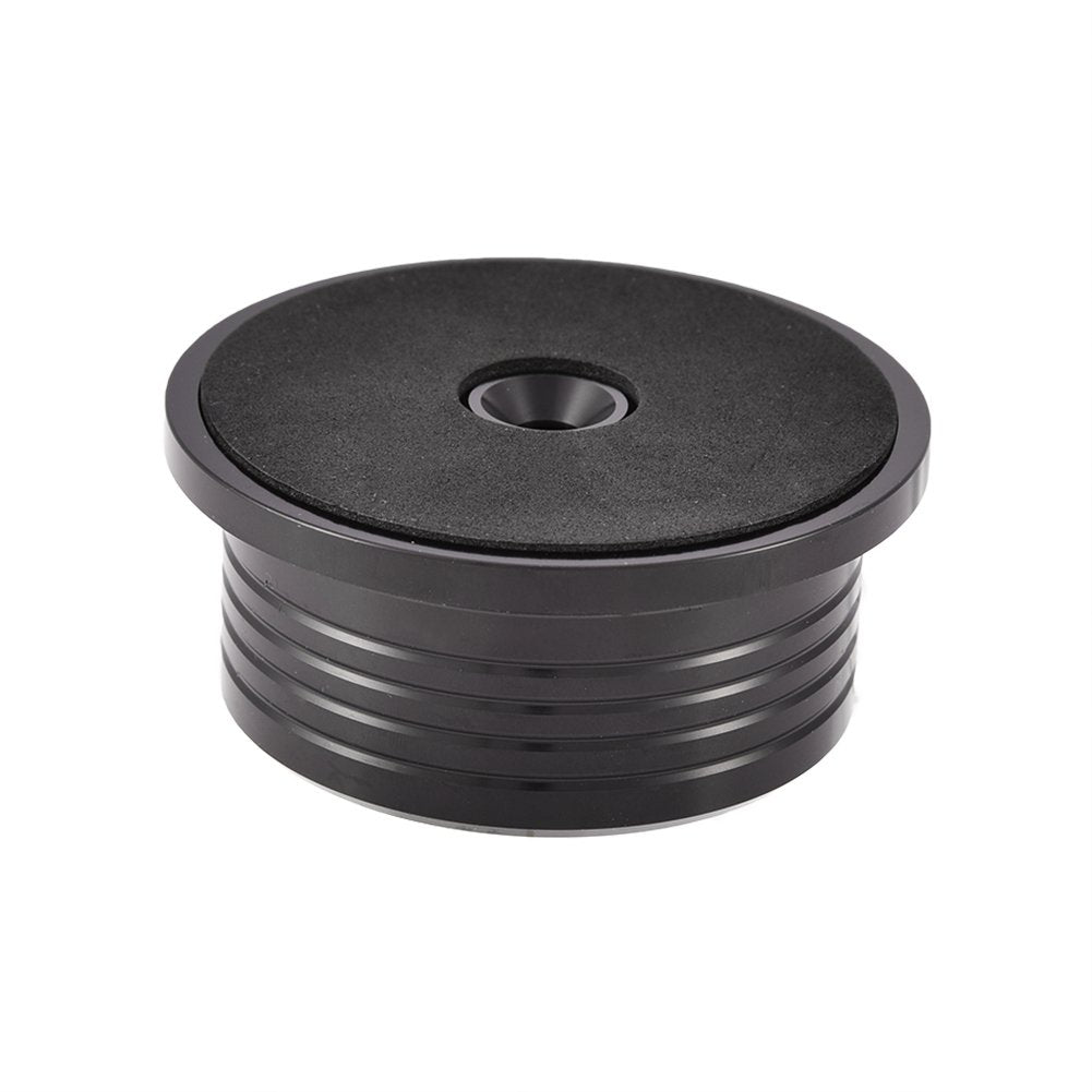 Fosa Abrazadera del Estabilizador del Disco de La Placa Giratoria de 60Hz con Nivel de Burbuja para El Reproductor de Discos de Vinilo LP, Estabilizador de Disco para Tocadiscos de Vinilo de Audio LP,(Negro)