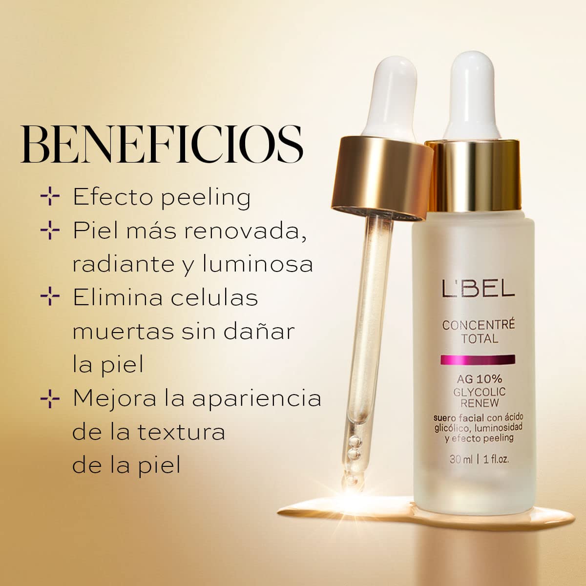 L'BEL - Set Concentré Hyaluronic Complex,Concentré Glycolic Renew y bolsa de regalo