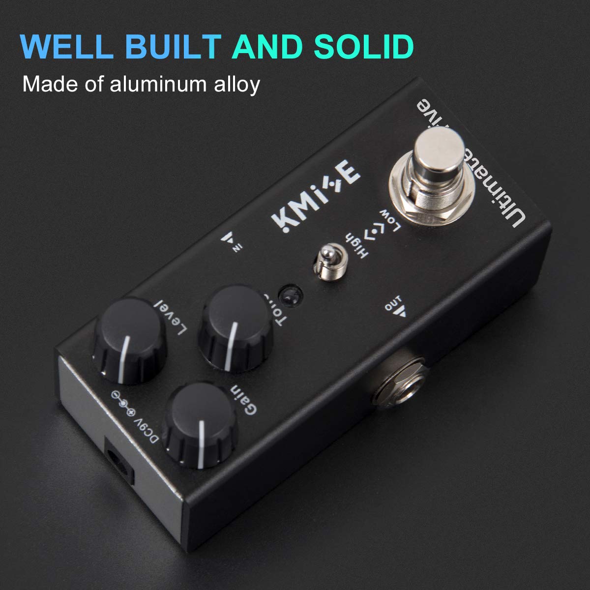lotmusic Pedal de efectos de guitarra eléctrica Mini tipo único DC 9V True Bypass (Ultimate Drive)