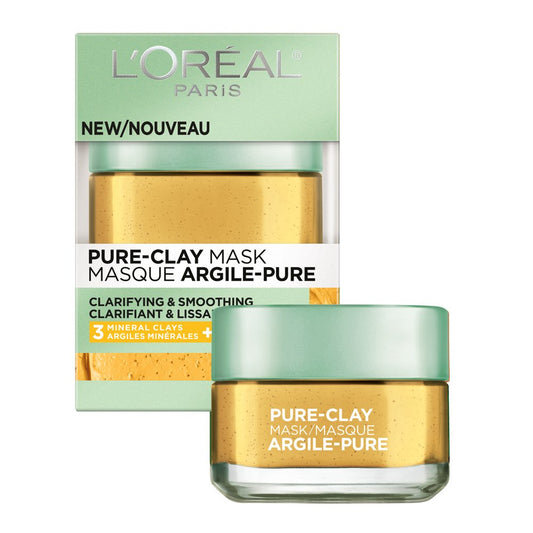 L'Oreal Paris Skin Care Pure Clay Mask Clarify & Smooth, 1.7 Ounce