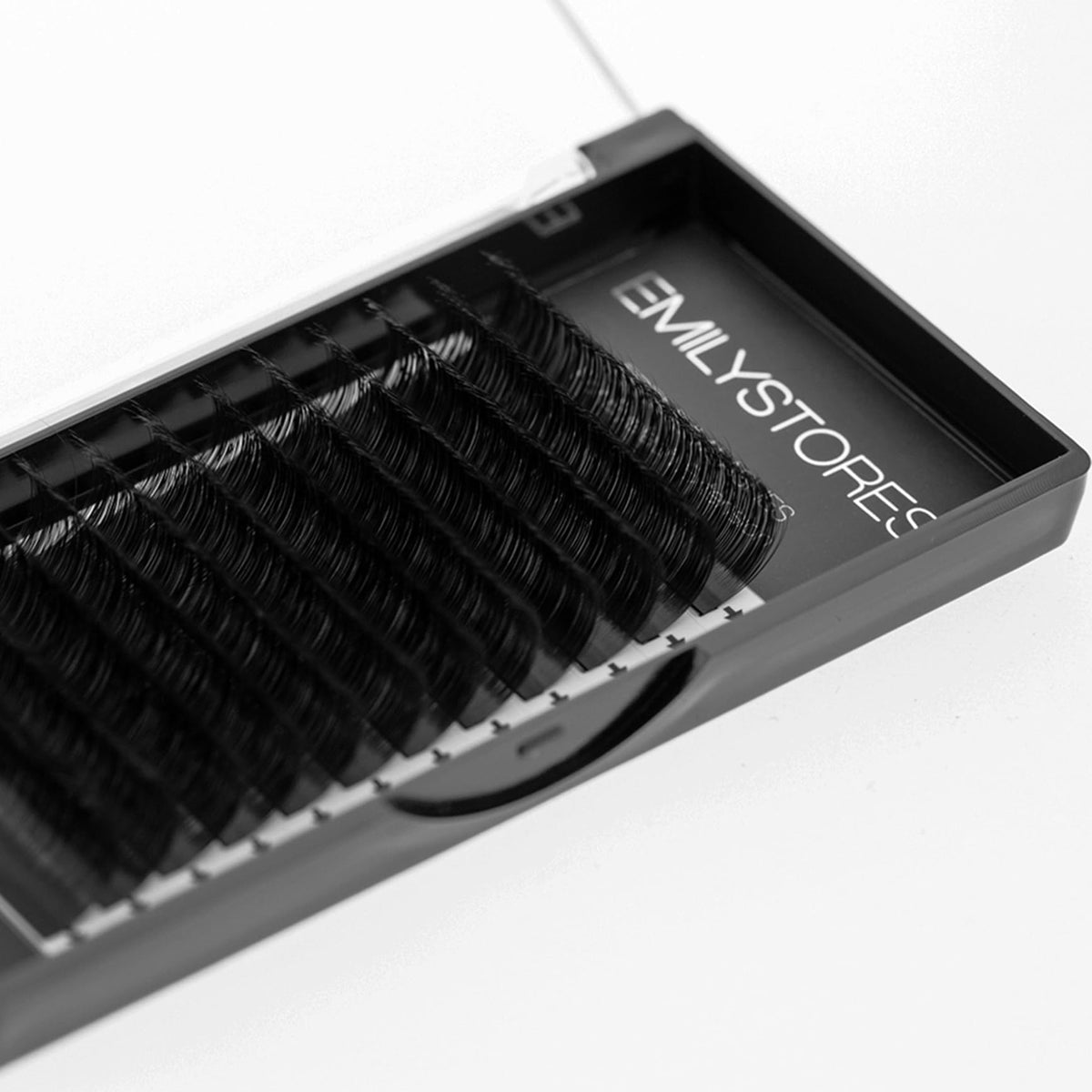 EMILYSTORES Eyelash Extensions 0.25mm Thickness B Curl Length 15mm Silk Mink Fake Eye Lashes In One Tray