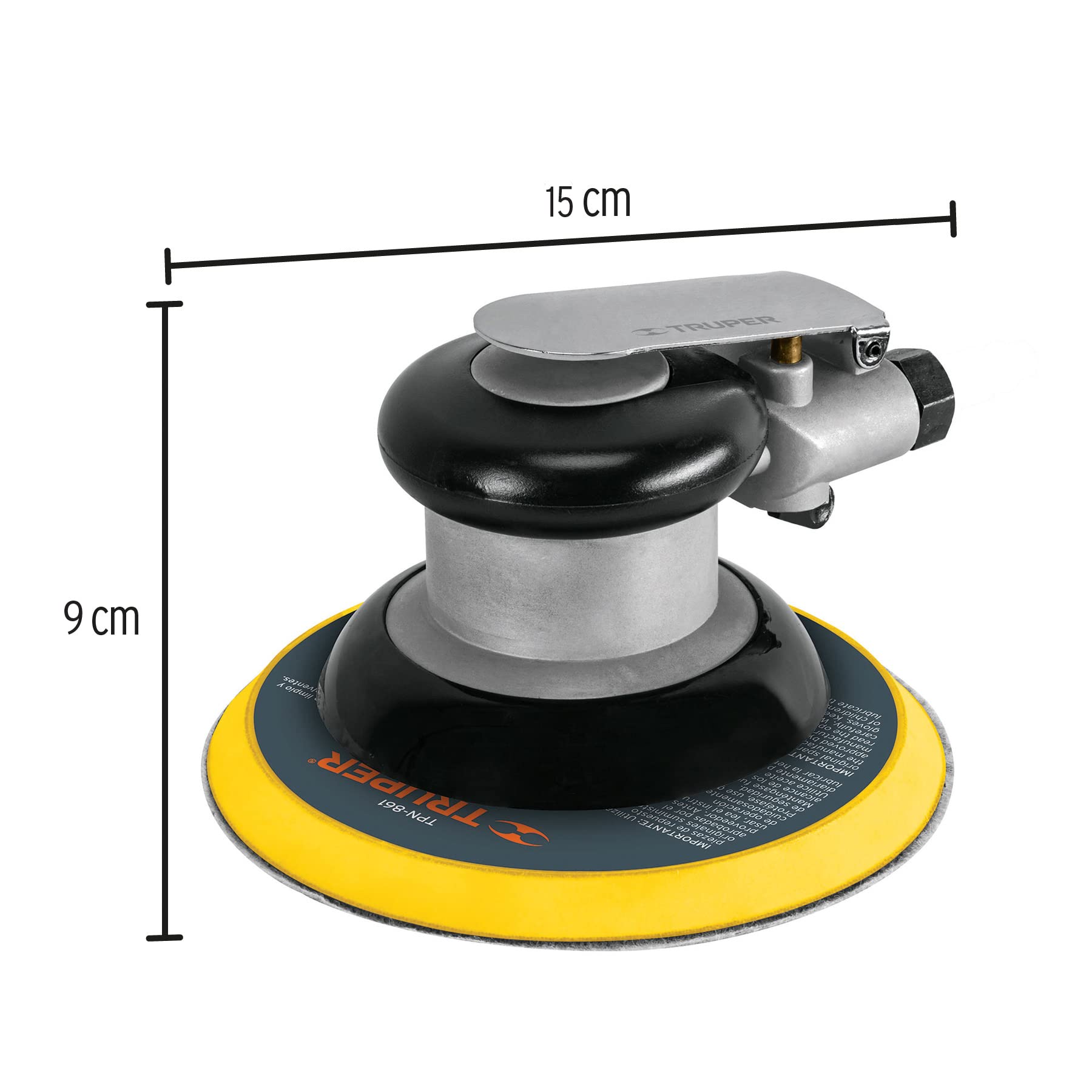 Lijadora Orbital Neumática Truper 6 Pulgadas Industrial