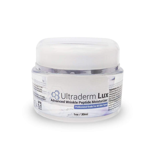 Crema antiarrugas con péptidos avanzados de Ultraderm Lux. Hidratante facial para reducir líneas de expresión. 30ml.