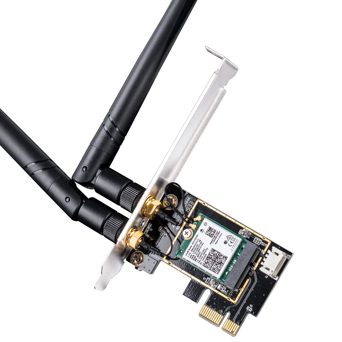 Tarjeta PCIe WiFi 6 AX 3000 Mbps Cudy WE3000 con Bluetooth 5.0 para PC, Interior AX200, para Windows 10 64 bits