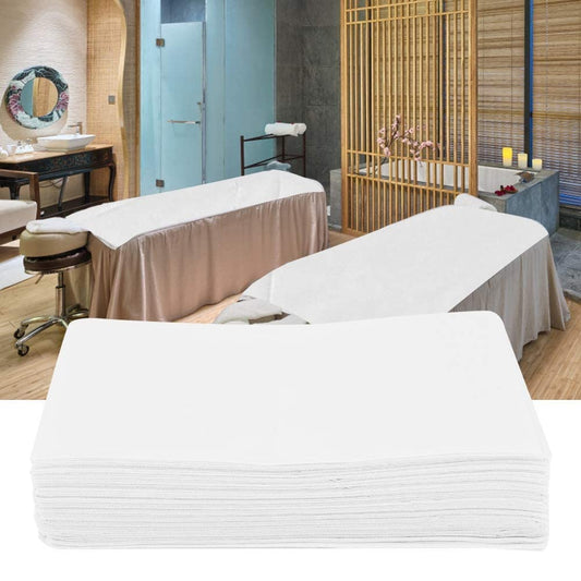 Cubierta de Cama Impermeable de la Hoja de Cama Disponible Impermeable para los hoteles de la Tabla del Masaje del Tatuaje del Balneario del salón(Disposable Sheets White)