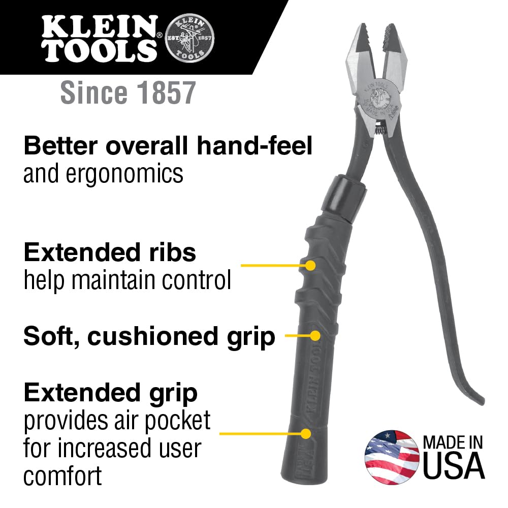 Klein Tools M200ST Kit de agarre de cojín con bandas termorretráctiles, fabricado en Estados Unidos, uso con alicates Klein para herrero de cabeza delgada Cat No. 201-7CST, paquete de 2