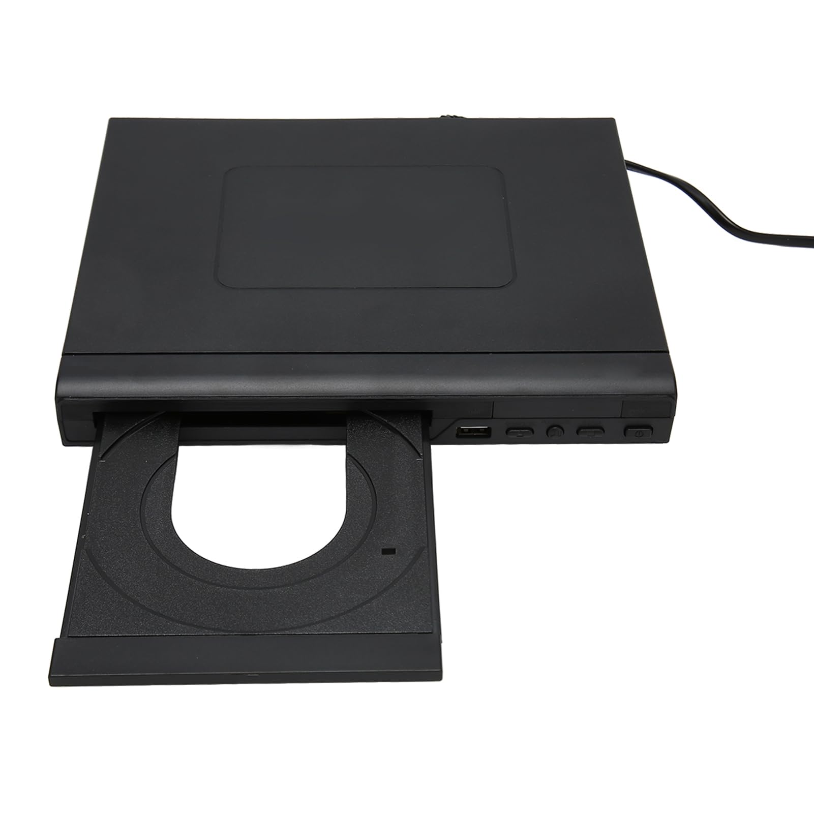 BAOK Reproductor de CD DVD, Interfaz USB 2.0 Plug and Play Mini Reproductor de DVD 110‑240V para el Hogar para TV (Enchufe de EE. UU.)