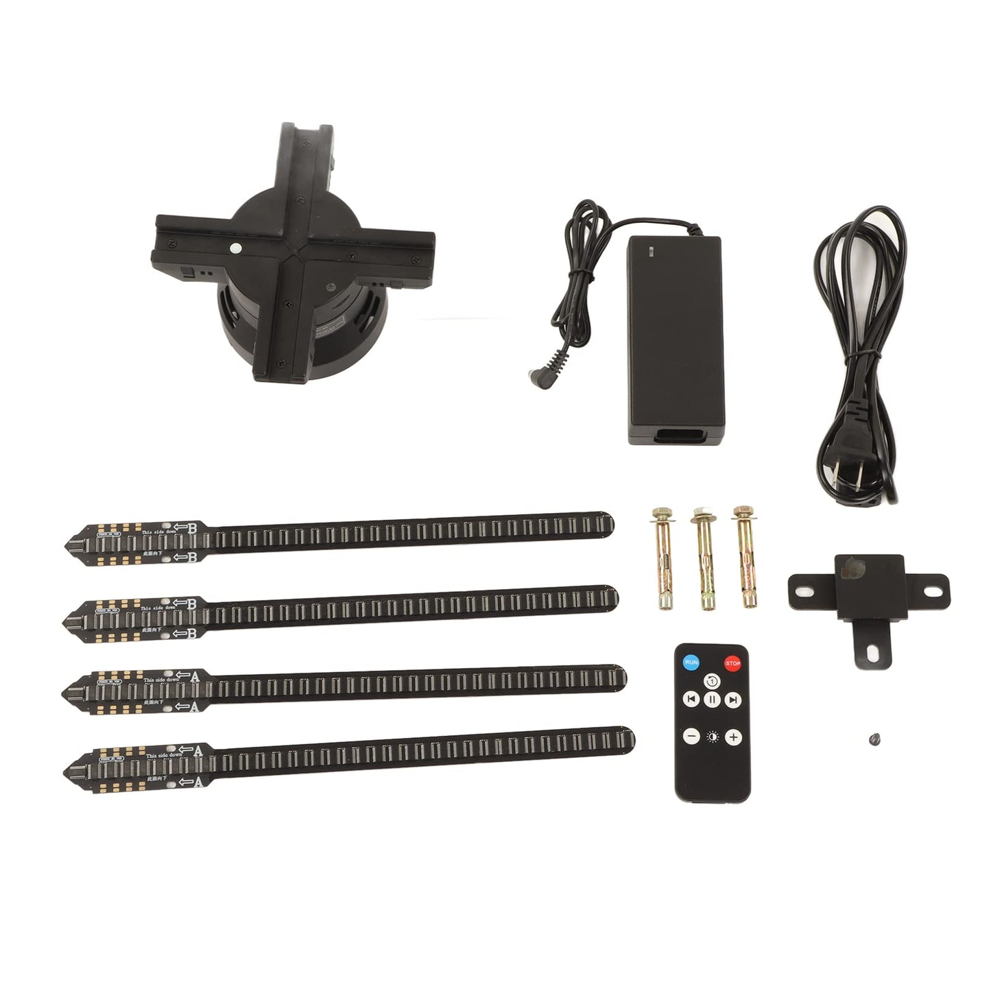 Ventilador de Holograma 3D PUSOKEI WiFi Proyección de Pantalla 2000x720 4 Hojas Plug and Play