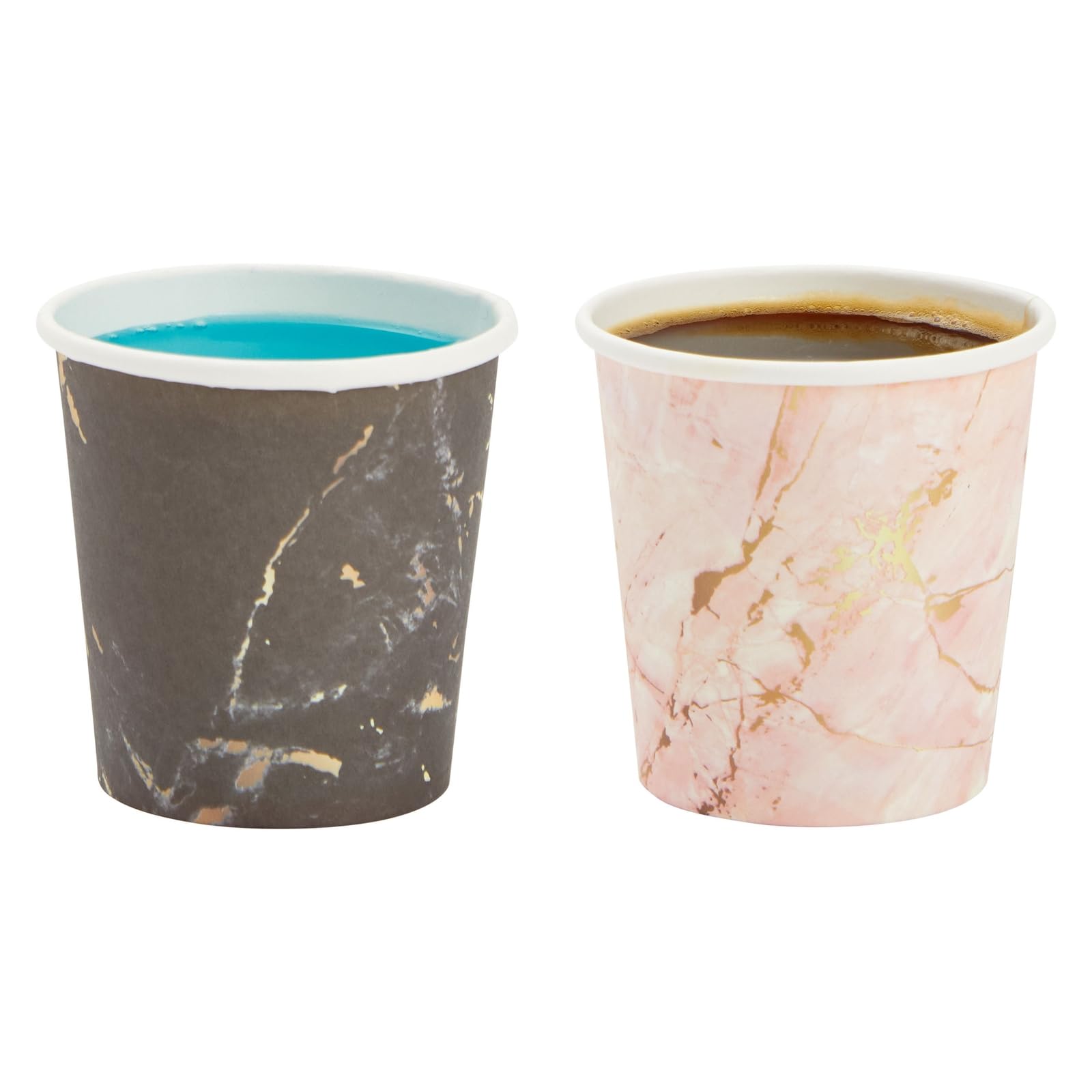 Tazas Desechables Sparkle and Bash Mármol Versátiles 4 oz