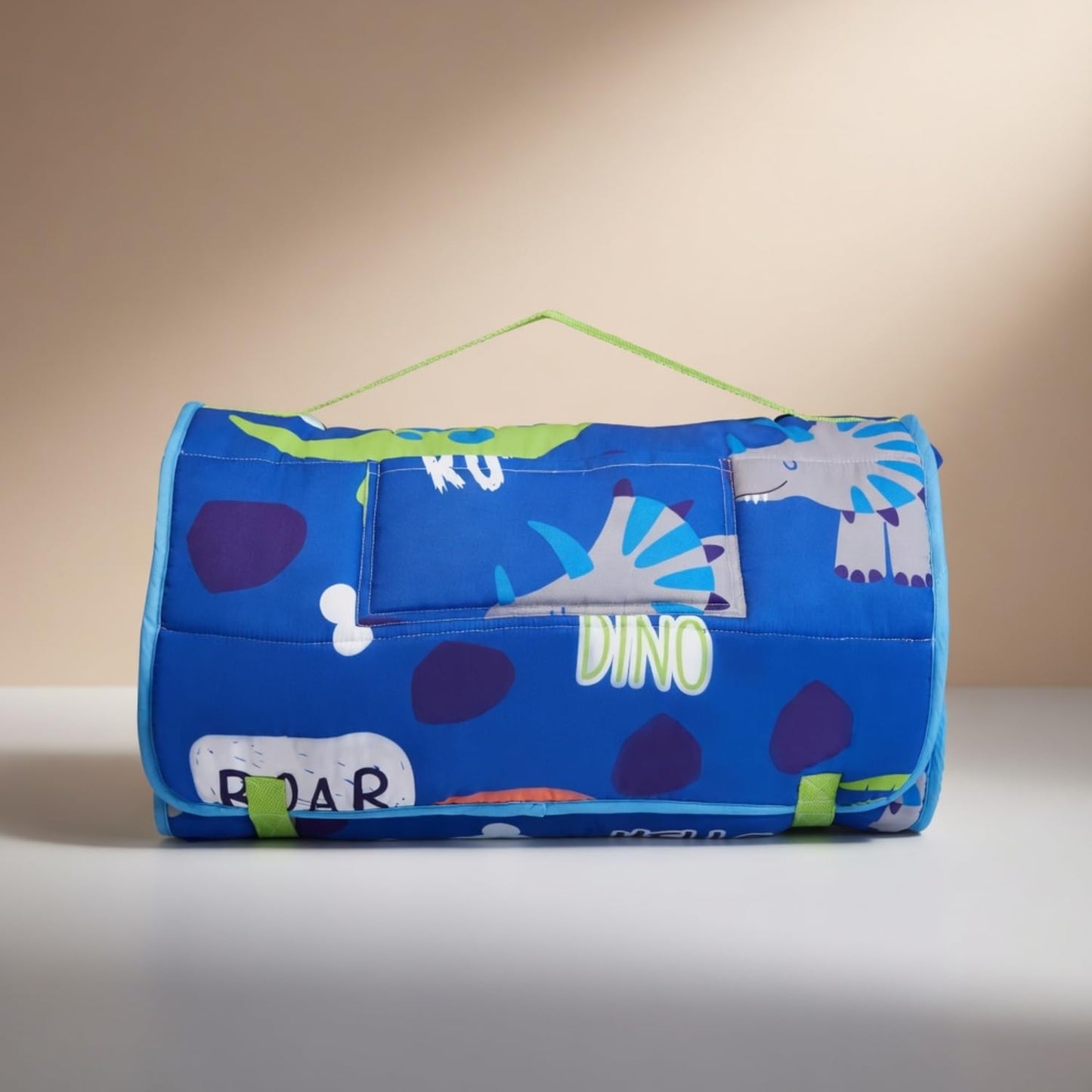 Everyday Kids - Tapete para siesta con almohada extraíble, asa de transporte con cierre de correas, diseño enrollable, microfibra suave para preescolar, guardería, saco de dormir de viaje, edades de 3