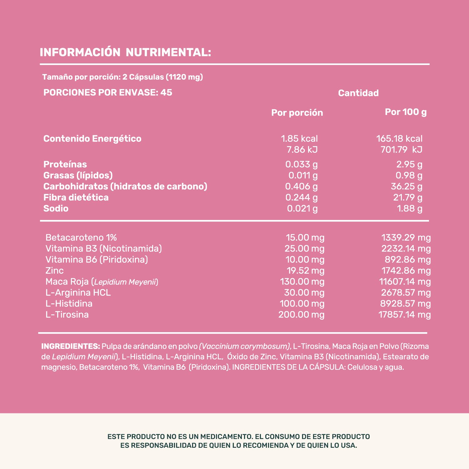 LIFE 360+ Women Sexy Time | 90 Cápsulas | Maca Roja, L-Tirosina, Vitaminas, Pulpa de Arándano, | Suplemento Alimenticio Maca Roja| 90 Cápsulas | Explora nuevas sensaciones | 45 porciones