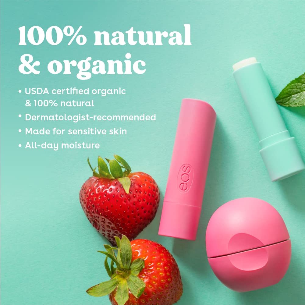 EOS 2 Piece Organic Lip Balm Stick, Vanilla Bean, 0.28 Ounce