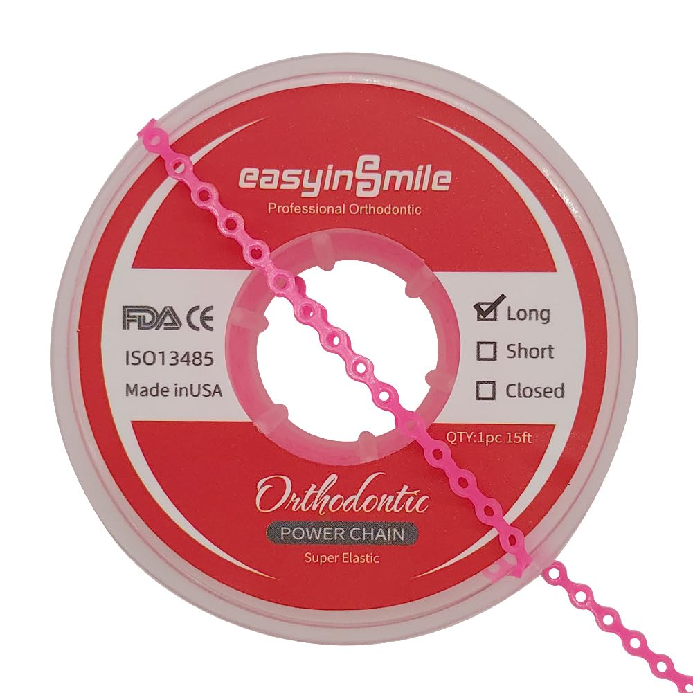 Cadenas Elásticas Dentales Ortodónticas Continuas Rosa