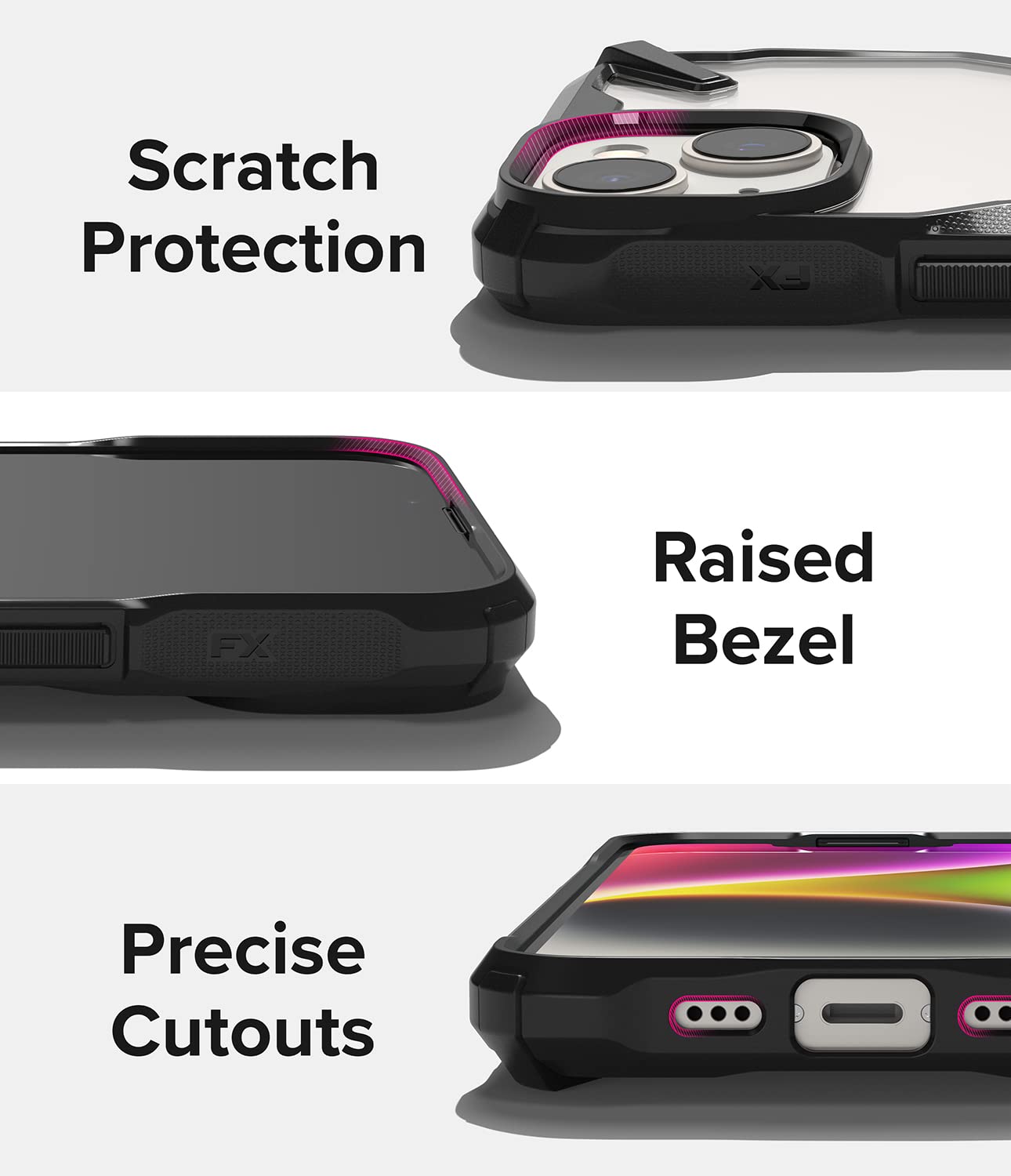 Funda Ringke Fusion-X iPhone 14 Negra Resistente Impactos