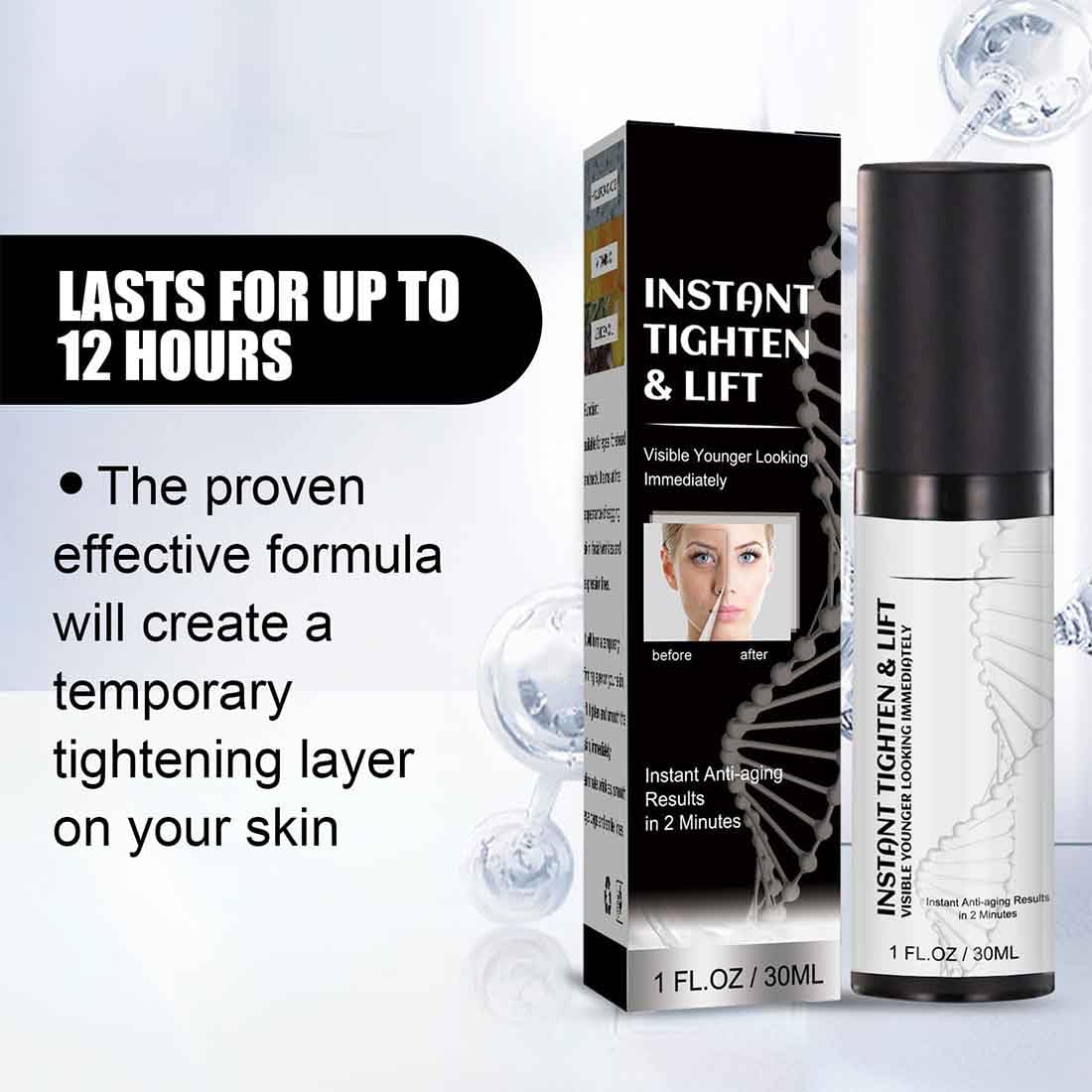 Crema Facial y Sérum Reafirmante: Tensor facial para reducir poros y líneas finas, controla el exceso de aceite en la piel. Set de 2 piezas. ¡Mejora tu rutina de skincare!
