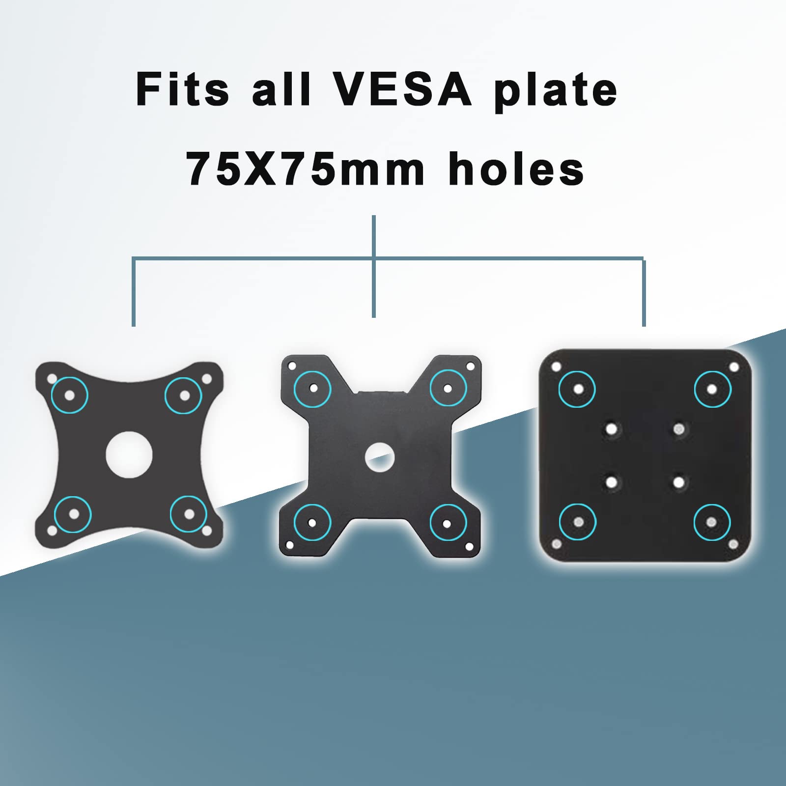 Adaptador Universal para Montaje VESA en Monitores No VESA de 13 a 27 Pulgadas