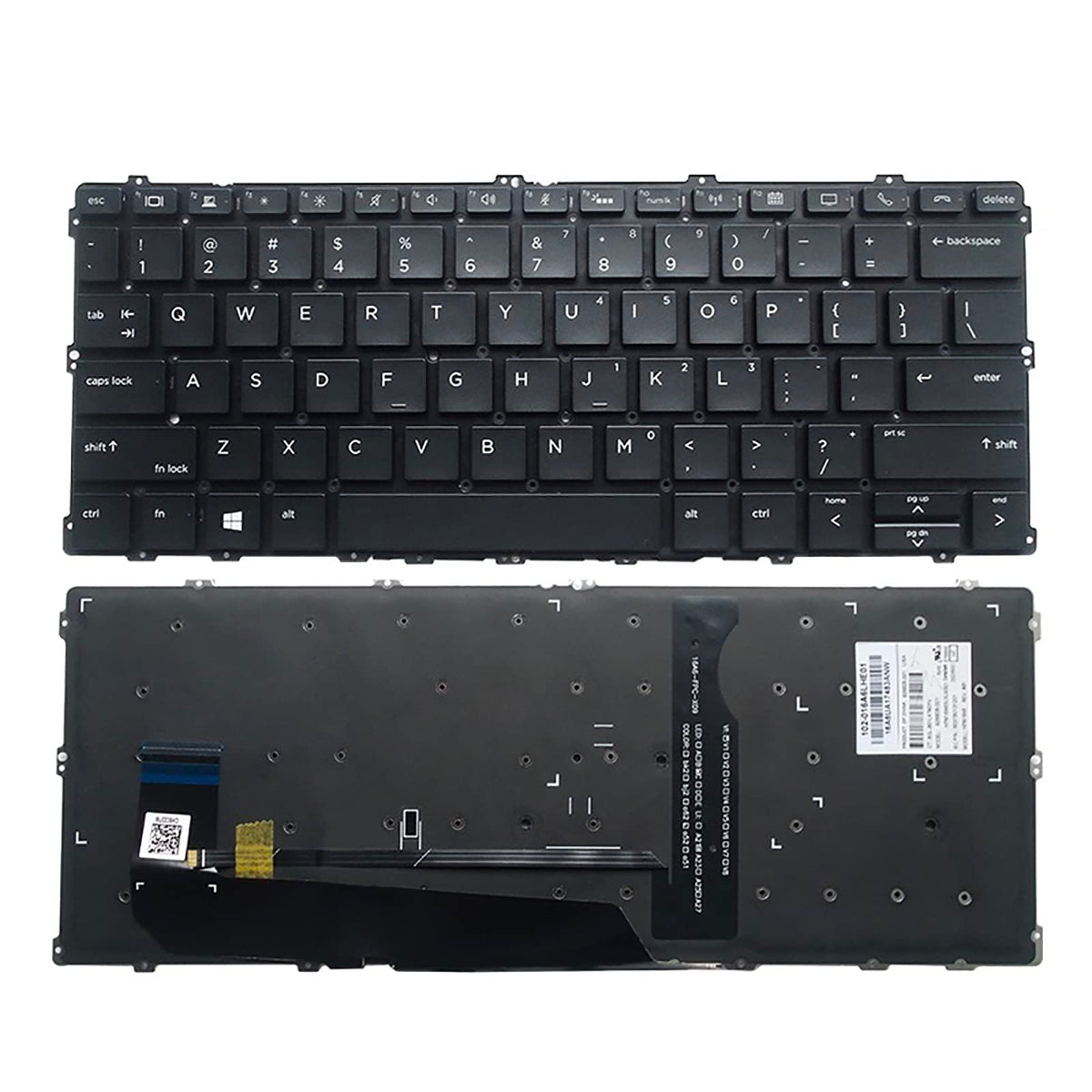 Laptop de Repuesto Siakoocty con Teclado Retroiluminado para HP EliteBook X360 1020 G2 para Hombre