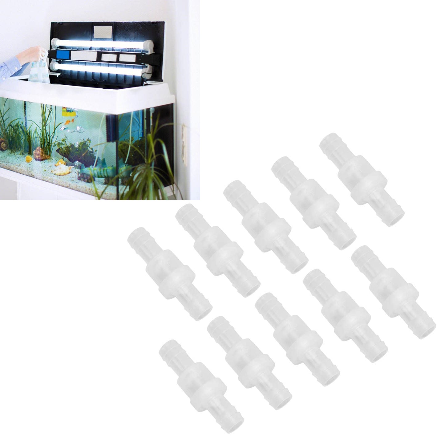 Válvulas de Retención Unidireccional de Plástico para la Industria Química 12mm translucent