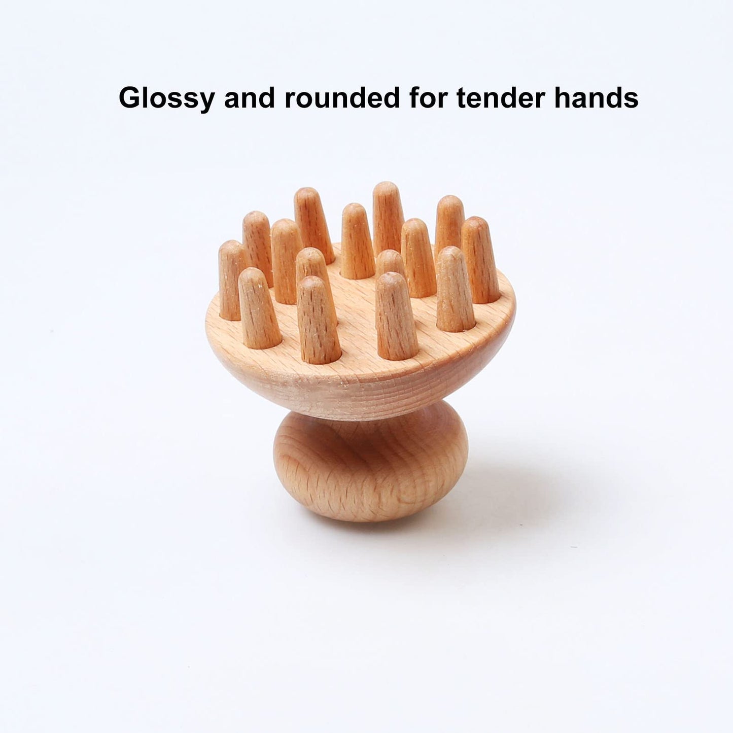 Masajeador de Madera Forma de Hongo Alivio Anticelulítico Tensión Muscular