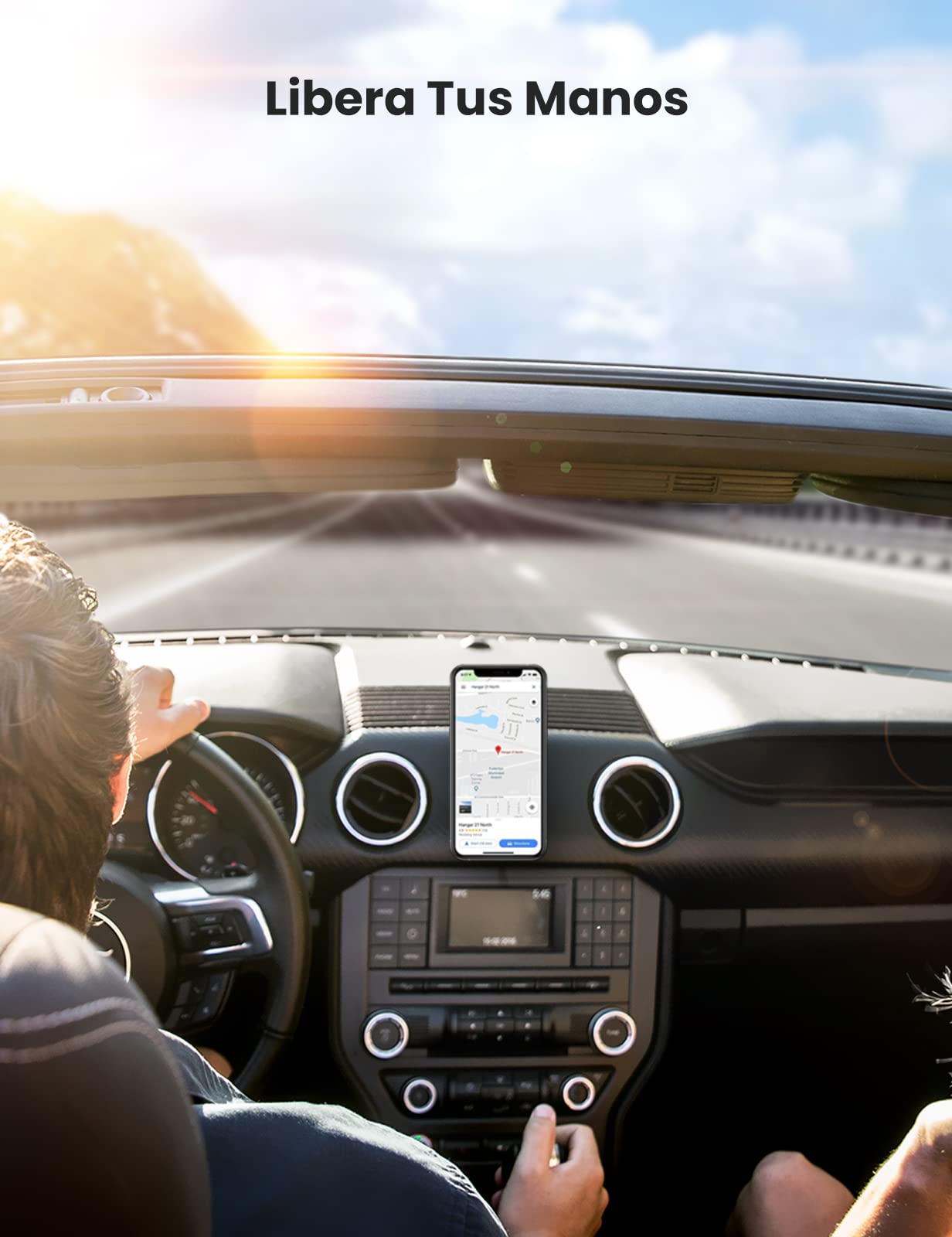 Soporte Celular UGREEN Negro con Imán para Automóvil