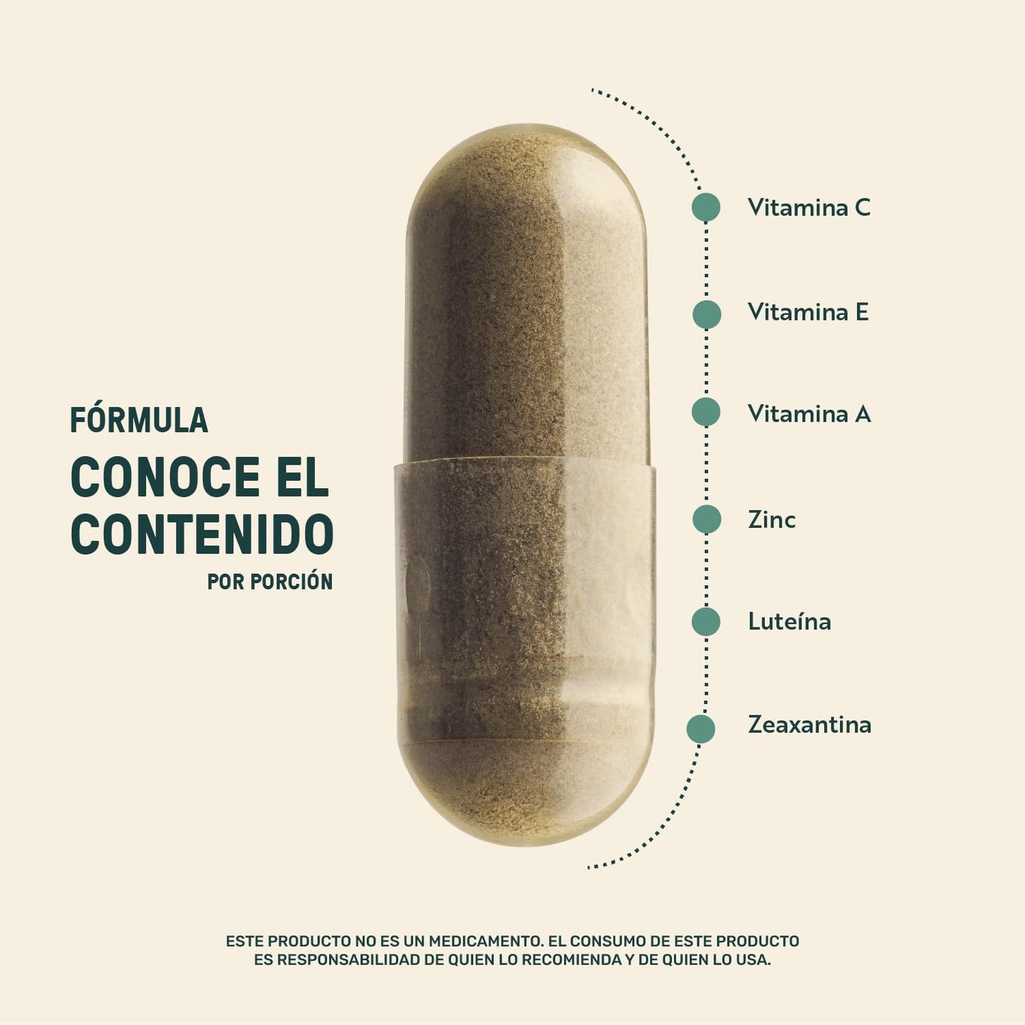Life 360+ EAGLE VSION BLEND | 220 Cápsulas 1100 mg por porción. Cápsulas a base de zanahoria en polvo, Luteína, Zeaxantina, Vitamina A, C, E y Zinc.