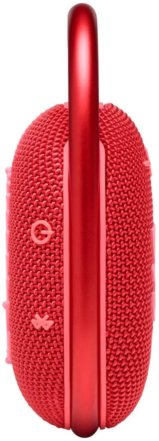 JBL Clip 4 Altavoz Bluetooth portátil, impermeable y a prueba de polvo, IP67, mini altavoz Bluetooth para viajes, exteriores y hogar con 1 llavero de linterna LED (rojo)