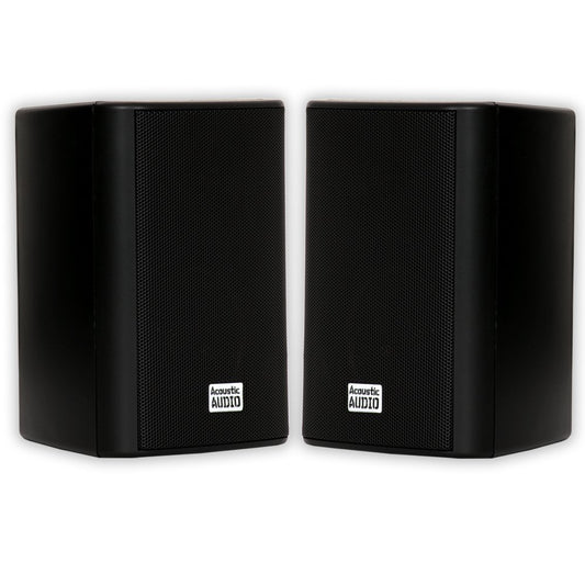 Bocinas de Interior y Exterior Acoustic Audio AA351B Negro Juego de 2