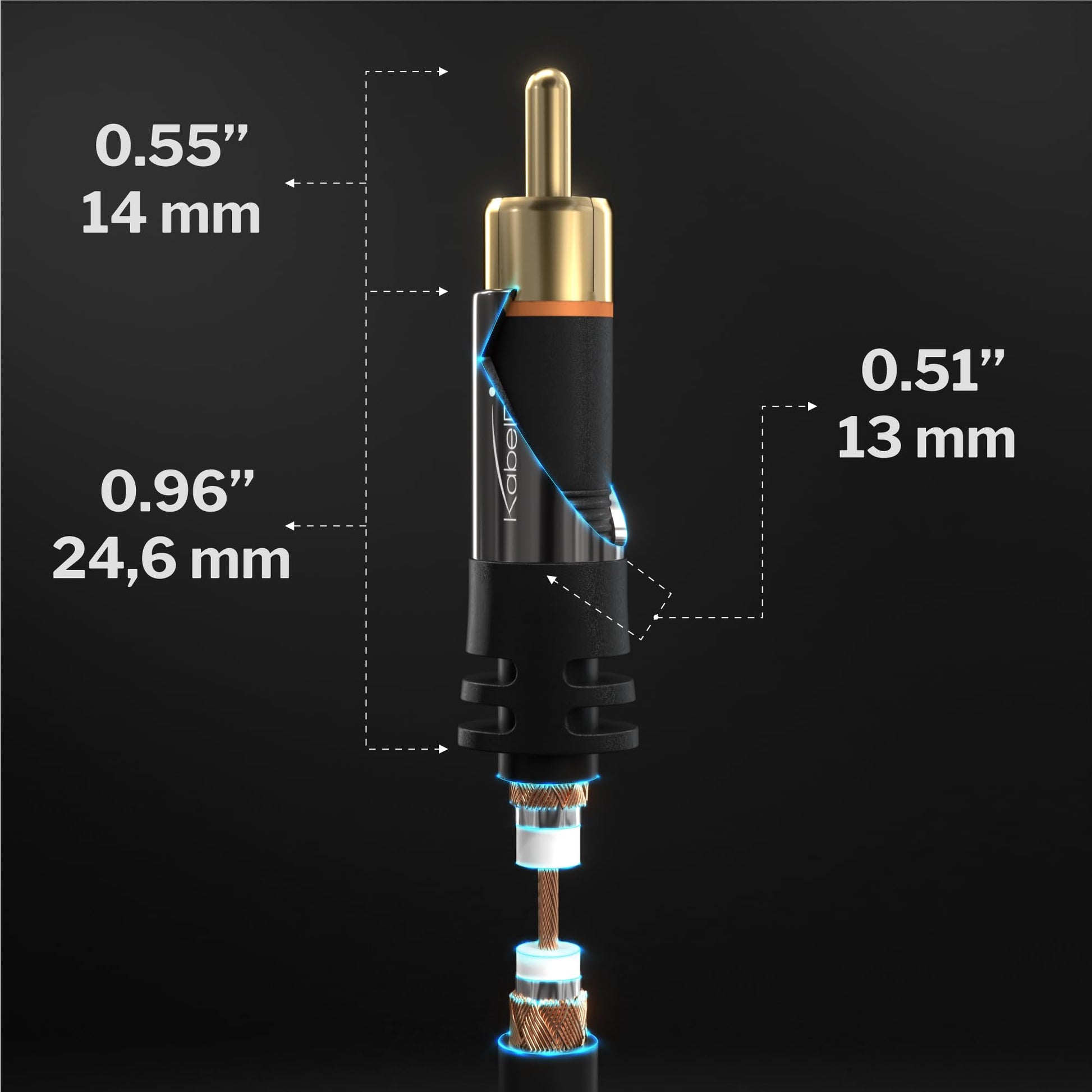 KabelDirekt – Cable RCA Coaxial – 1×2 – 6ft/1.8m – serie PRO, 1 a 2