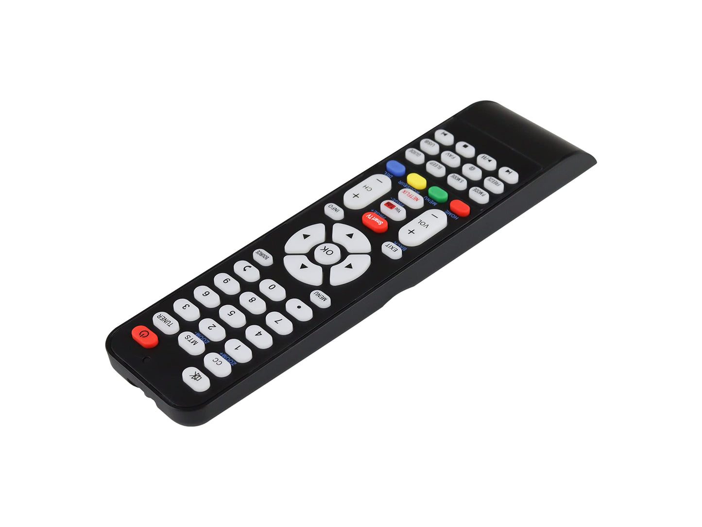 Control Remoto ATVIO Smart TV Letras Azules Pantalla