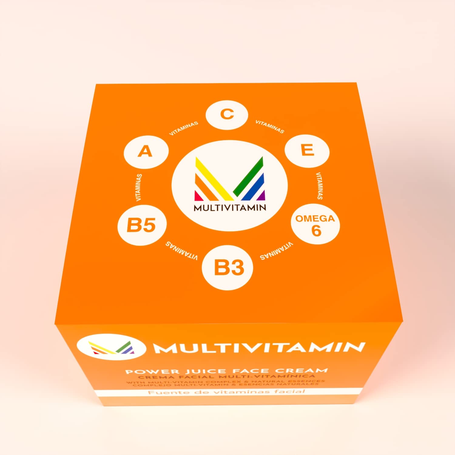CREMA FACIAL DE DÍA UNISEX CON FUENTE DE VITAMINAS B3, B5, B6, A, C y E, Multivt, antiedad, evita envejecimiento e hidrata