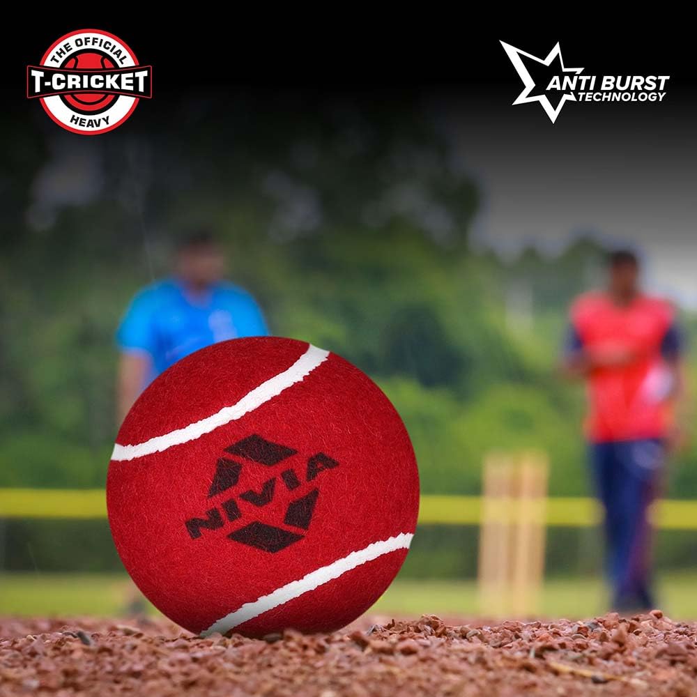 Pelota de Cricket Nivia Roja Pesados Pack de 6