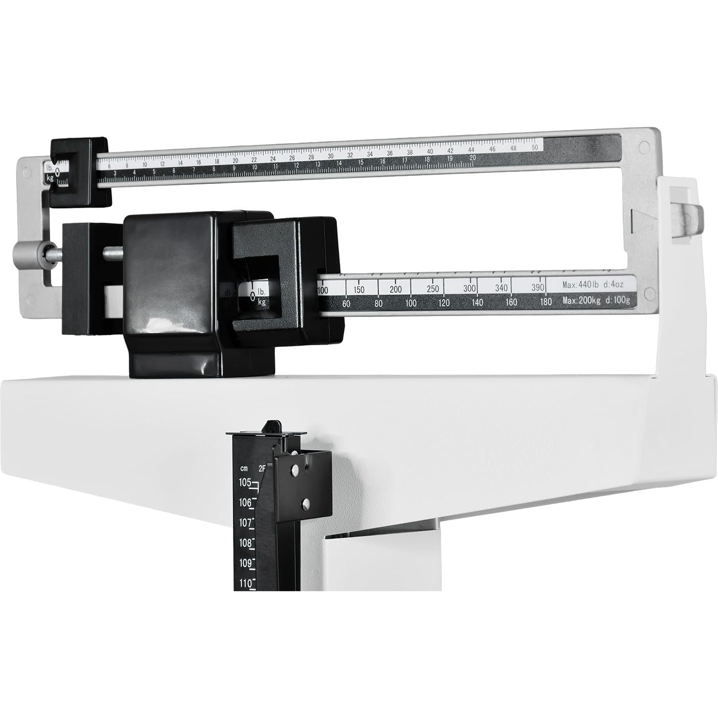 Báscula Mecánica Rack & Pack blanca con Estadímetro para Farmacias y Hospitales