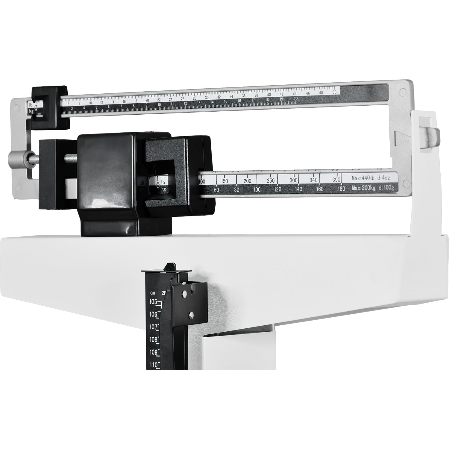 Báscula Mecánica Rack & Pack blanca con Estadímetro para Farmacias y Hospitales